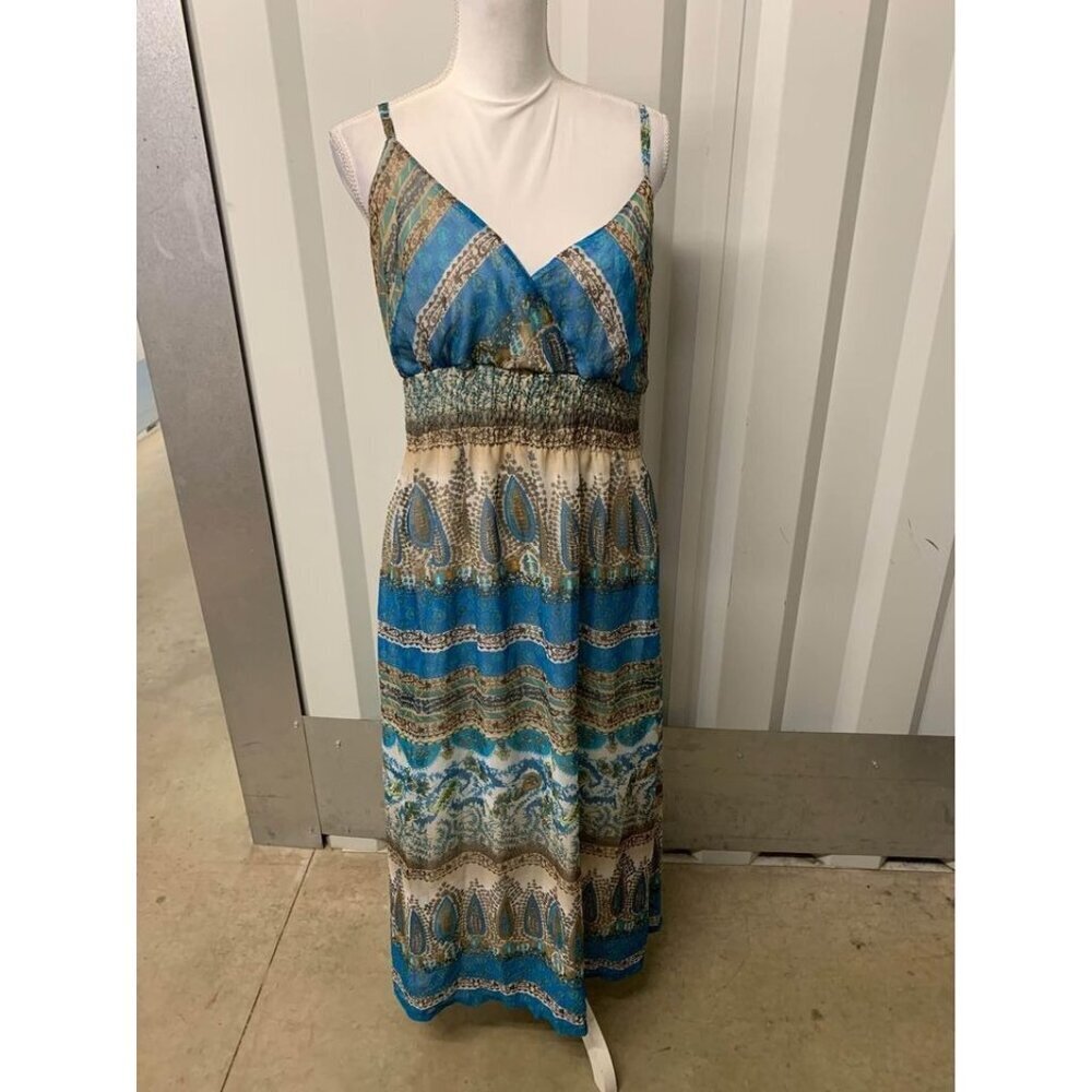 She’s Cool Dress Summer Sun Boho Y2K Vacation Casual Blue Women's Size 1X
